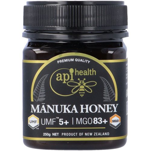 Manukaméz UMF 5+ (≥MGO 83), 250g, (Apihealth - Új-Zéland)