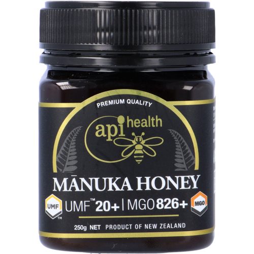 Manukaméz UMF 20+ (≥ MGO 826), 250g, (Apihealth - Új-Zéland)