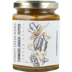   Jarrah Aktív méz gyömbérrel kurkumával és fekete borssal 240g (Forest Fresh)